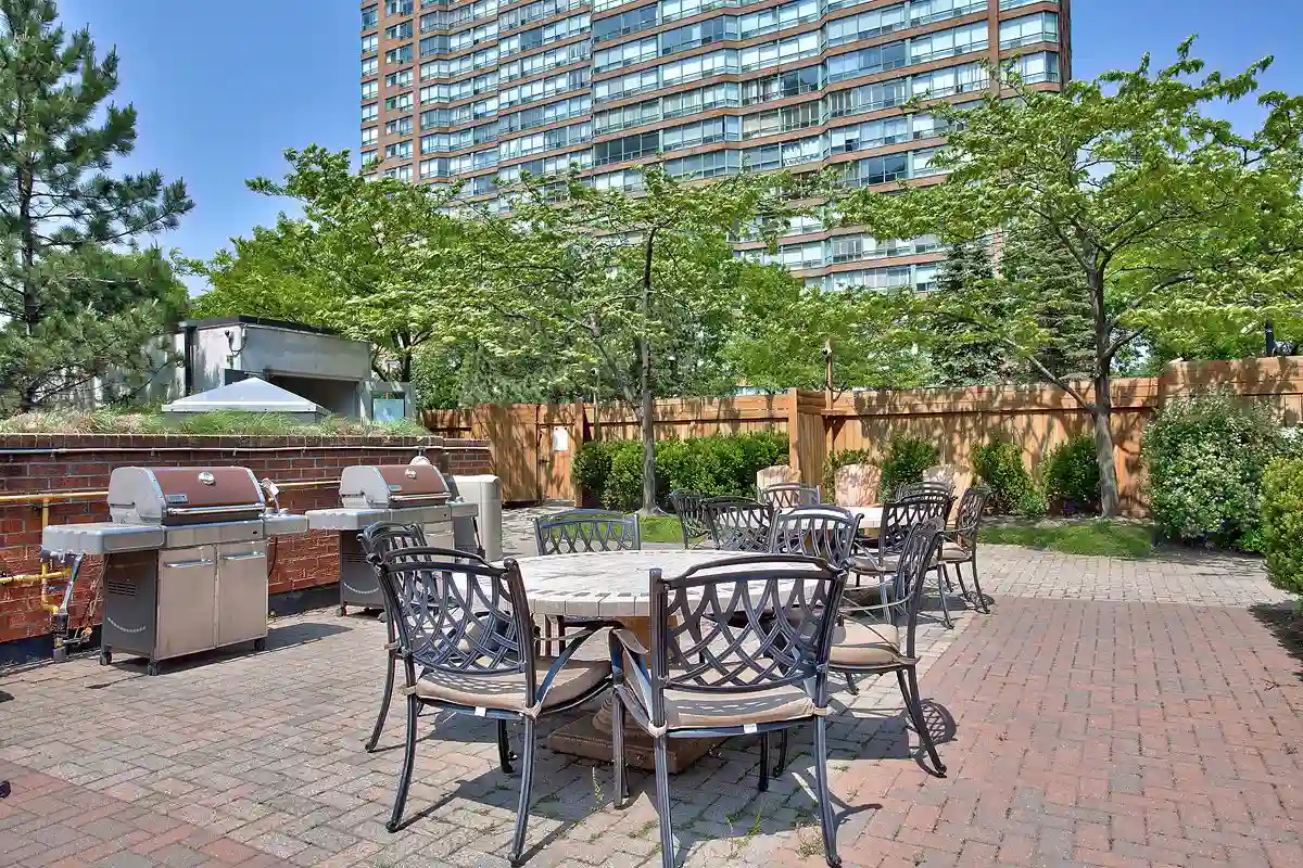 Patio and barbecues.