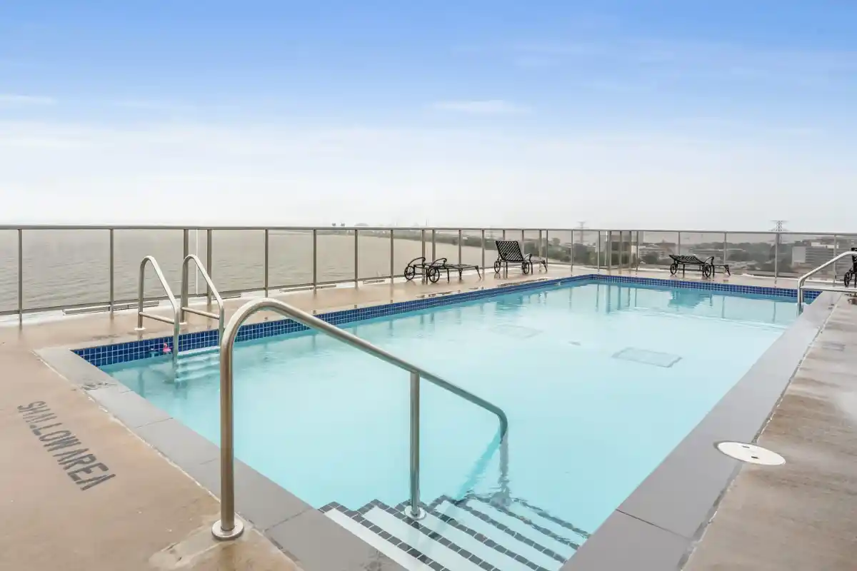 Rooftop pool.