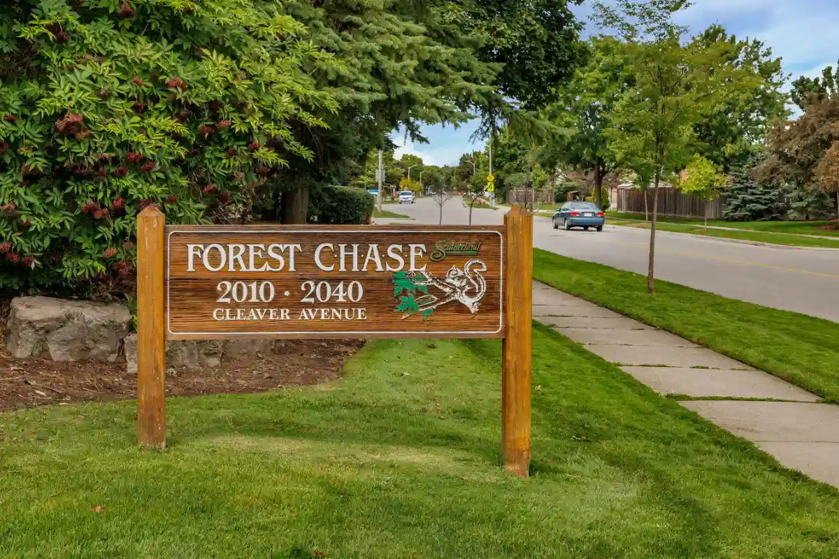 Entrance sign.